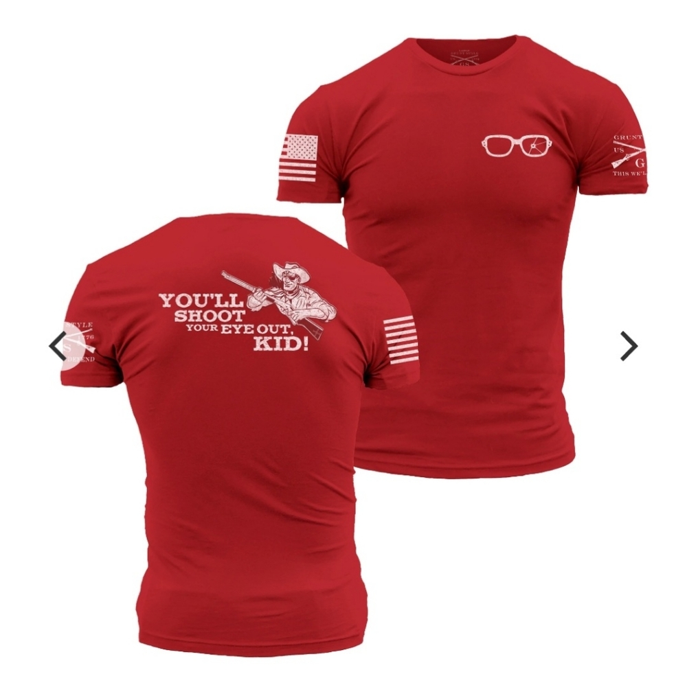 Brand new Grunt Style women's shoot your eye out kid Large